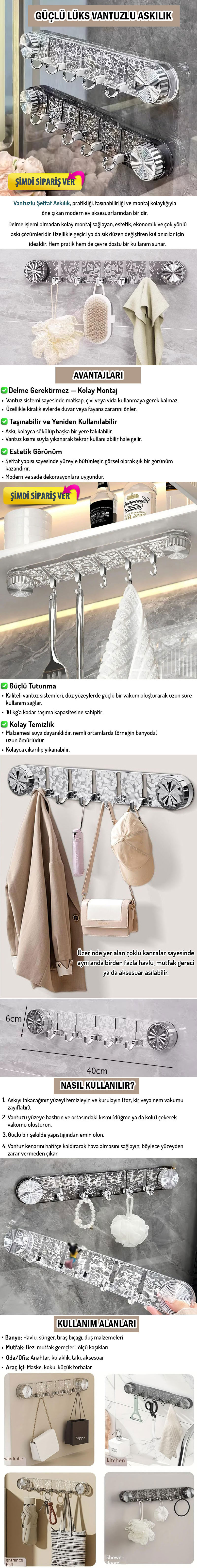 Vakumlu Askılık